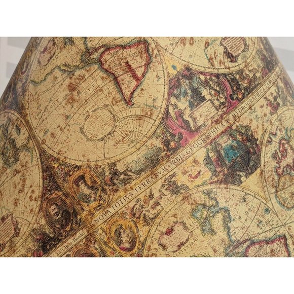 COPY - NAUTICAL MAP LAMP SHADE WORLD MAP  COOLIE LAMP SHADE HISTORICAL LIBRARY - Picture 5 of 9